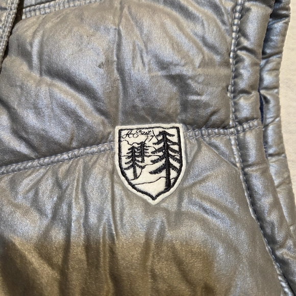 American Eagle Outfitters Metallic Silver Puffer Vest Y2K - Picture 3 of 5